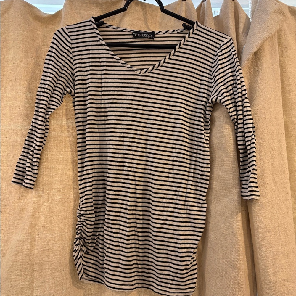 Black and White Striped Top